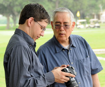 Chris Grange with student